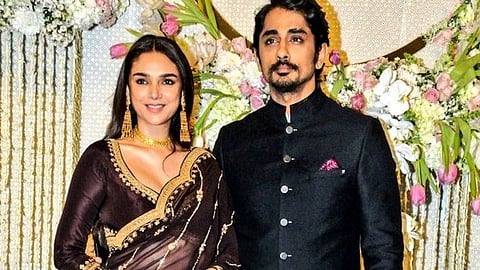 ನಟ ಸಿದ್ಧಾರ್ಥ್ ಮತ್ತು ನಟಿ ಅದಿತಿ ರಾವ್ ಹೈದರಿ