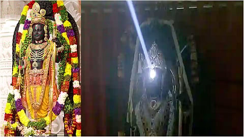 ಅಯೋಧ್ಯೆ ಬಾಲ ರಾಮನ ಹಣೆ ಬೆಳಗಿದ ಸೂರ್ಯ ತಿಲಕ!