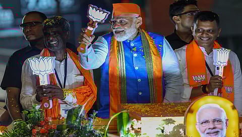 ಪ್ರಧಾನಿ ಮೋದಿ, ಕೋಟಾ ಶ್ರೀನಿವಾಸ ಪೂಜಾರಿ, ಬ್ರಿಜೇಶ್ ಚೌಟ