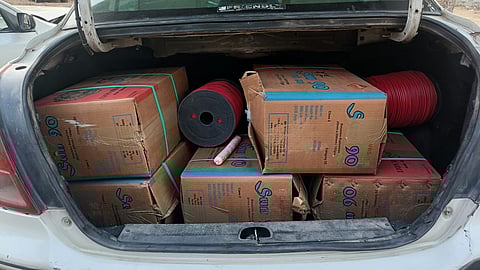 explosives in a car