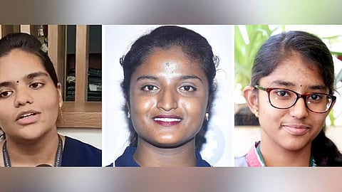 ಪಿಯುಸಿ ಟಾಪರ್ಸ್: ಎ ವಿದ್ಯಾಲಕ್ಷ್ಮಿ (ವಿಜ್ಞಾನ - 598), ಜ್ಞಾನವಿ ಎಂ (ವಾಣಿಜ್ಯ - 597), ಮತ್ತು ಮೇಧಾ ಡಿ (ಕಲೆ - 596)