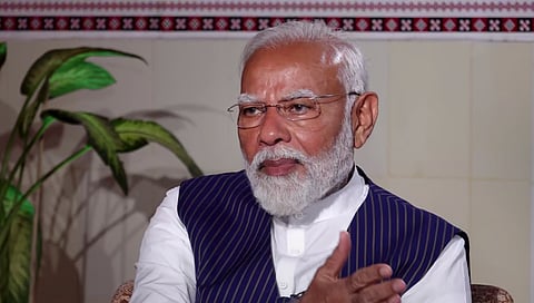 ದೆಹಲಿಯಲ್ಲಿ ಪಿಟಿಐಗೆ ನೀಡಿದ ಸಂದರ್ಶನದಲ್ಲಿ ಪ್ರಧಾನಿ ನರೇಂದ್ರ ಮೋದಿ.