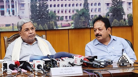ಸುದ್ದಿಗೋಷ್ಟಿಯಲ್ಲಿ ಮಾತನಾಡುತ್ತಿರುವ ಸಿಎಂ ಸಿದ್ದರಾಮಯ್ಯ.