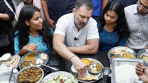 Rahul Gandhi with students