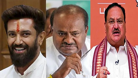 ಚಿರಾಗ್ ಪಾಸ್ವಾನ್-ಕುಮಾರಸ್ವಾಮಿ-ಜೆಪಿ ನಡ್ಡಾ