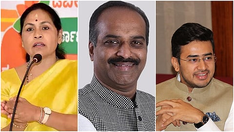 ಶೋಭಾ, ಪಿ ಸಿ ಮೋಹನ್ ಮತ್ತು ತೇಜಸ್ವಿ ಸೂರ್ಯ