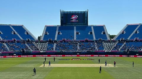 Bulldozers placed at the Nassau Cricket Stadium