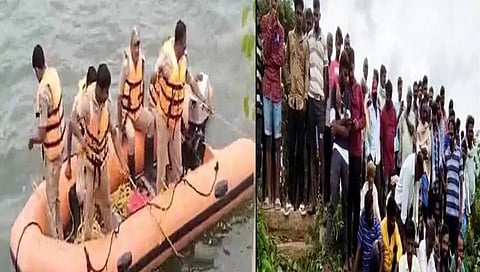 ಕೆರೆಯಲ್ಲಿ ಬೋಟ್ ಸಹಾಯದಿಂದ ಹುಡುಕಾಟ
