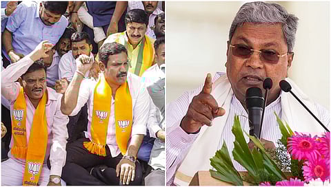 BJP protest- Siddaramaiah