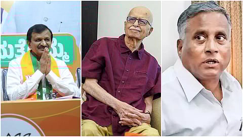 MP Dr.CN Manjunath, LK Adwani, Union Minister V Somanna