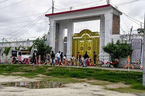 A view of the ashram of self-styled godman 'Bhole Baba' in Mainpuri