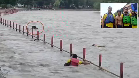 SDRF jawan jumps into Ganga to save kanwariya in Haridwar