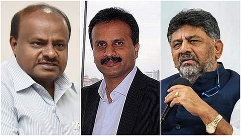 ಕುಮಾರಸ್ವಾಮಿ, ಸಿದ್ದಾರ್ಥ್ ಮತ್ತು ಡಿ.ಕೆ ಶಿವಕುಮಾರ್