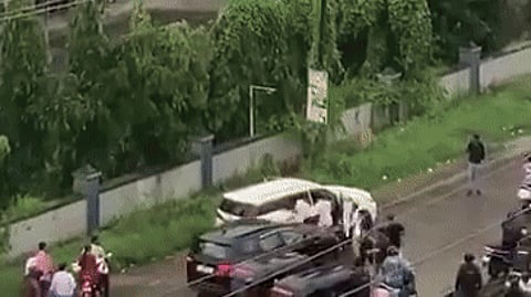 SUV rams into another car twice