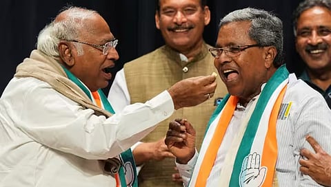 Mallikarjuna kharge and Siddaramaiah