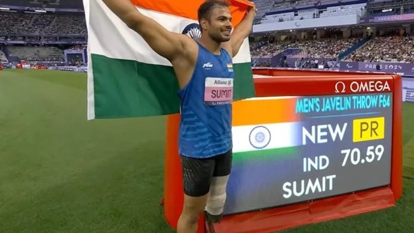 Sumit Antil Gets India's Third Gold With Games Record Throw