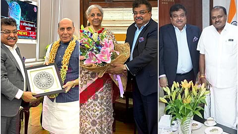 ಕೇಂದ್ರ ಸಚಿವರ ಭೇಟಿಯಾದ ಸಚಿವ ಎಂಬಿ ಪಾಟೀಲ್.