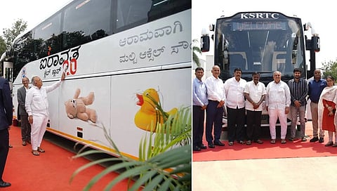 ವೋಲ್ವೋ ಬಸ್ ತಯಾರಿಕಾ ಕಾರ್ಖಾನೆಗೆ ಸಚಿವ ರಾಮಲಿಂಗಾ ರೆಡ್ಡಿ ಭೇಟಿ ನೀಡಿದರು.