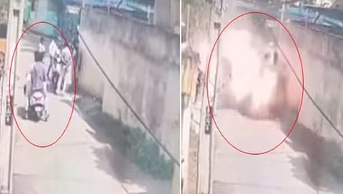 two-wheeler explode