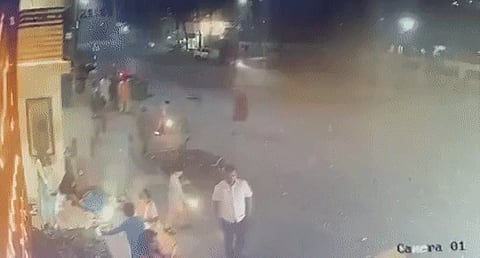 CCTV footage of the accident which took place on Friday