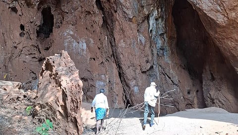 The tunnel that was discovered recently in Sandur forests
