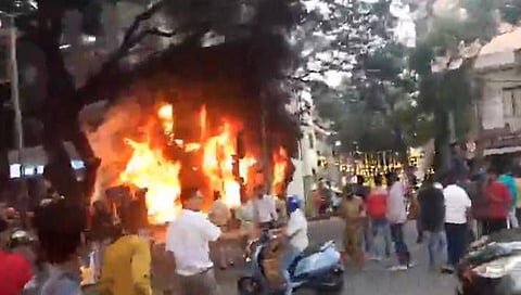 Fire Breaks out at In Ev Showroom