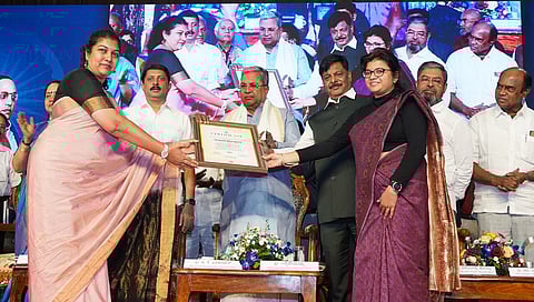 CM Siddaramaiah presented award certificates