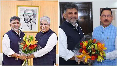 ಡಿಕೆ ಶಿವಕುಮಾರ್ ರಿಂದ ಕೇಂದ್ರ ಸಚಿವರ ಭೇಟಿ