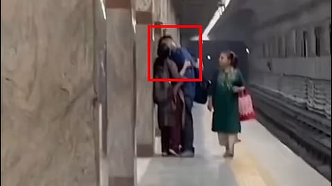 Couple Kisses At Kolkata Metro Station