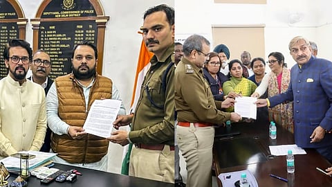 BJP MP Anurag Thakur and Congress delegation