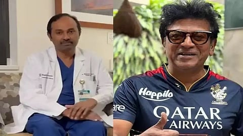 Actor Shivaraj Kumar and doctor(File photo)