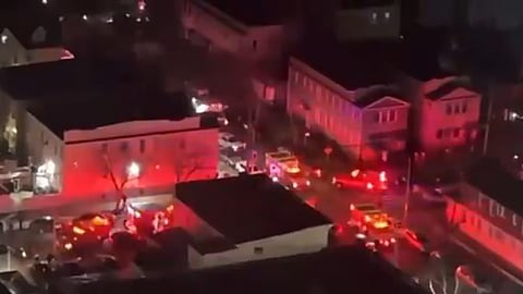 police and ambulance presence outside the club