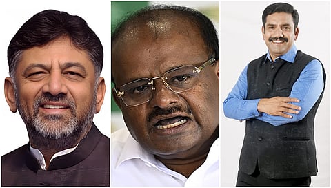 Dk Shivakumar, Kumaraswamy and vijayendra