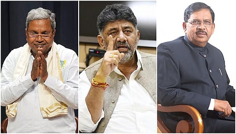 Siddaramaiah, dk Shivakumar and parameshwar