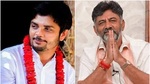 ವಿನಯ್ ಗುರೂಜಿ ಹಾಗೂ ಡಿಕೆ.ಶಿವಕುಮಾರ್.