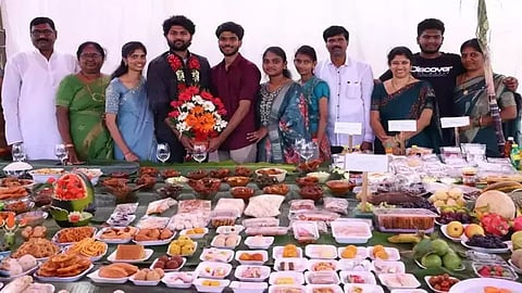 666-item lunch spread for new son-in-law on Sankranti