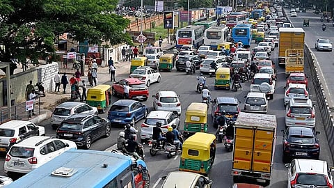 Road in front of palace ground in Bengaluru