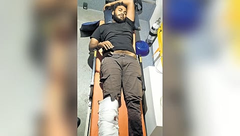 Faisal admitted to a hospital after police fired at him in the leg