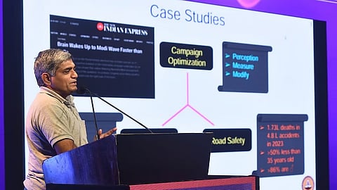 Prof Venkatesh Balasubramanian speaking at ThinkEdu 2025