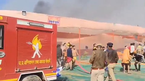 Fire breaks out in Maha Kumbh sector 18