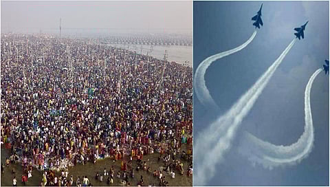 ಕುಂಭಮೇಳದ ಕೊನೆಯ ದಿನ: ಸಂಜೆ 6 ಗಂಟೆವರೆಗೆ 1.44 ಕೋಟಿ ಭಕ್ತರಿಂದ ಪುಣ್ಯ ಸ್ನಾನ; ಆಗಸದಲ್ಲಿ ಚಿತ್ತಾರ ಮೂಡಿಸಿದ ಸುಖೋಯ್!