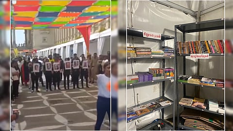 kannada Activists angry Over dancing to Hindi songs in Vidhana Soudha Book Fair