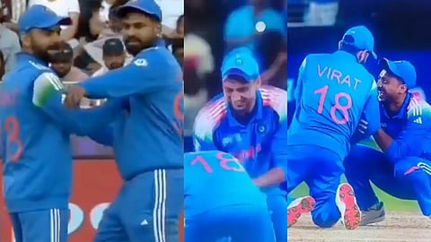 Virat Kohli doing mimicry