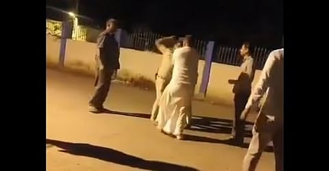 A verbal altercation started and ended in fisticuffs, eyewitnesses said.