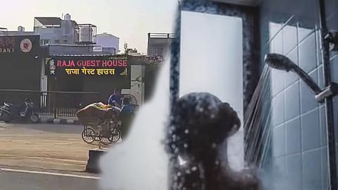 Ayodhya hotel staff caught filming woman bathing