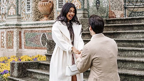Actor Arjun Sarja’s Younger Daughter Anjana Gets Engaged