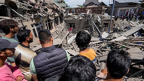 Suspected terrorists house destroyed