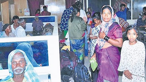 The protesters being rehabilitated at a night shelter run by the city corporation in Tumakuru