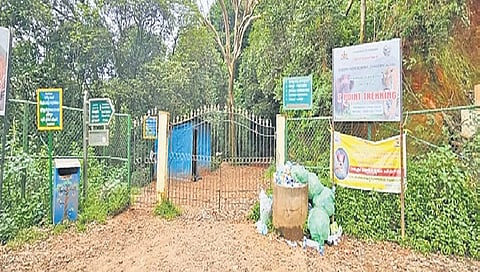 The Mahal-Kemmangundi link road which has been closed for traffic