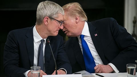 Tim Cook with Donald Trump